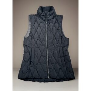 Moosejaw Black Quilted‎ Down Vest Women's S Full Zip Puffer Outdoor Duck Feather